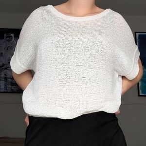 WD.NY Cream Knit Top